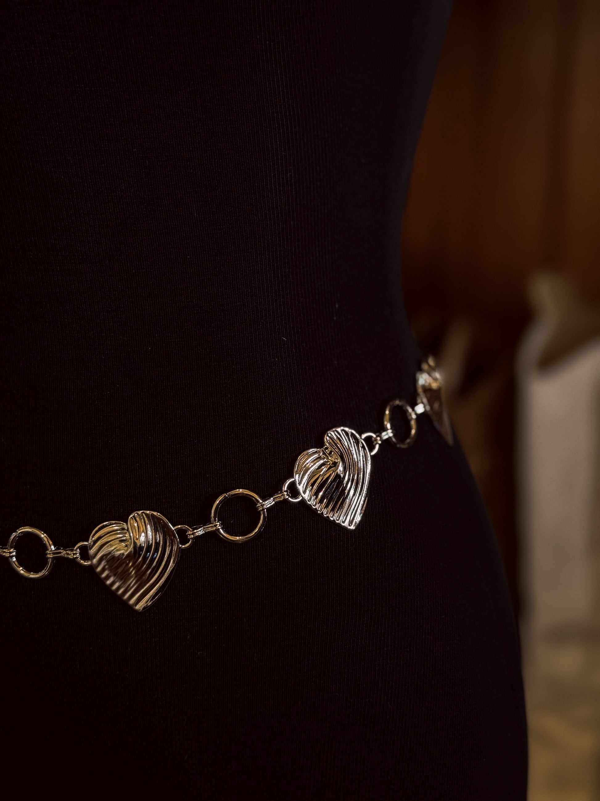 Mini Heart Concho Belt / SILVER