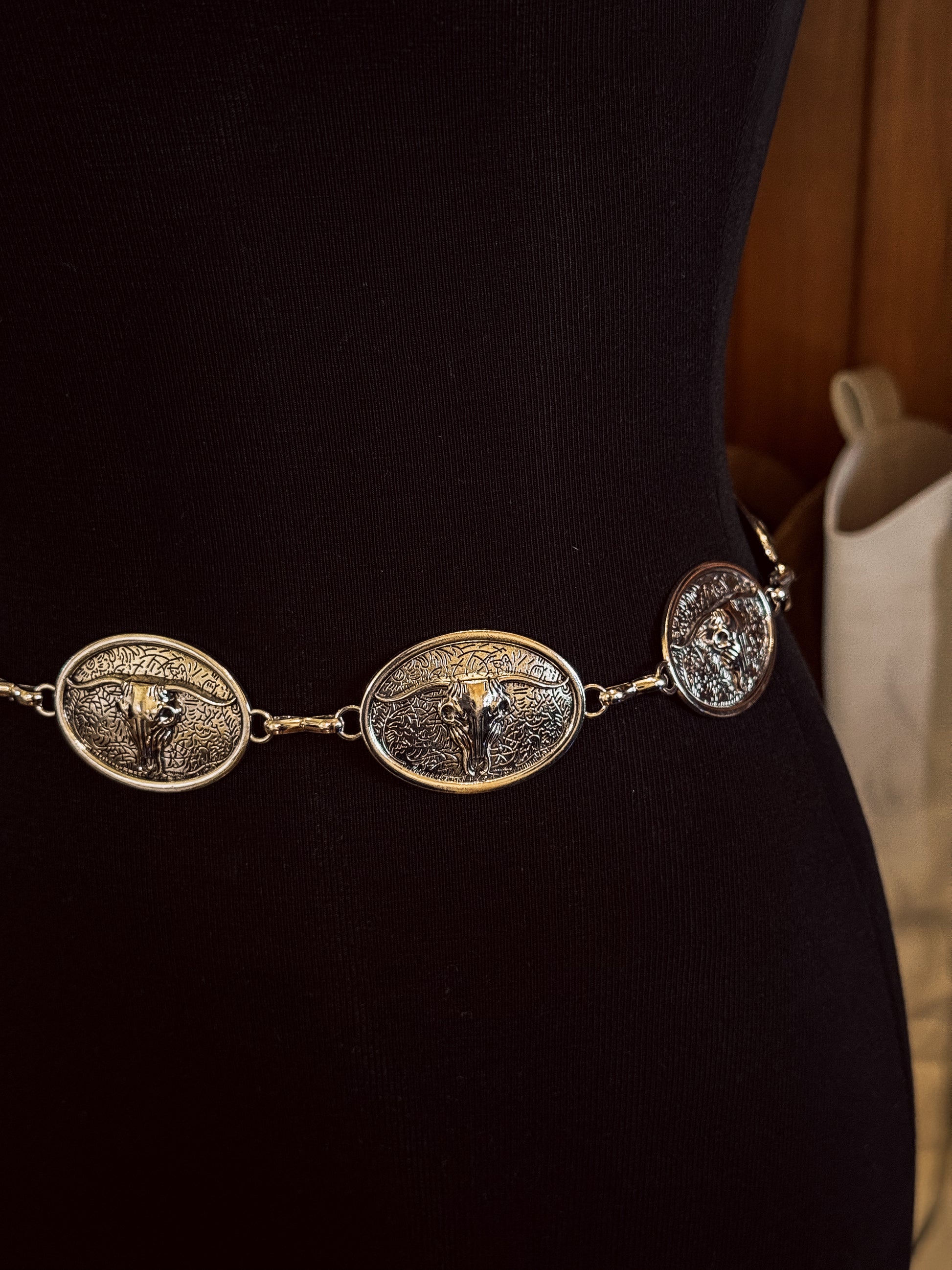 Steer Concho Belt / SILVER