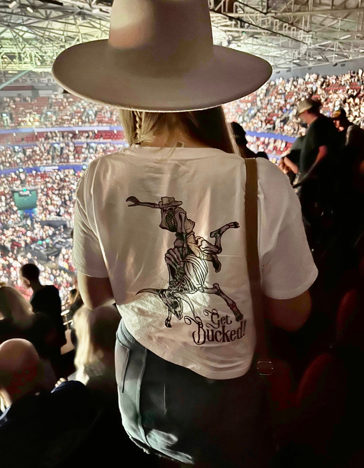 TWG Get Bucked Crop Tee / WHITE