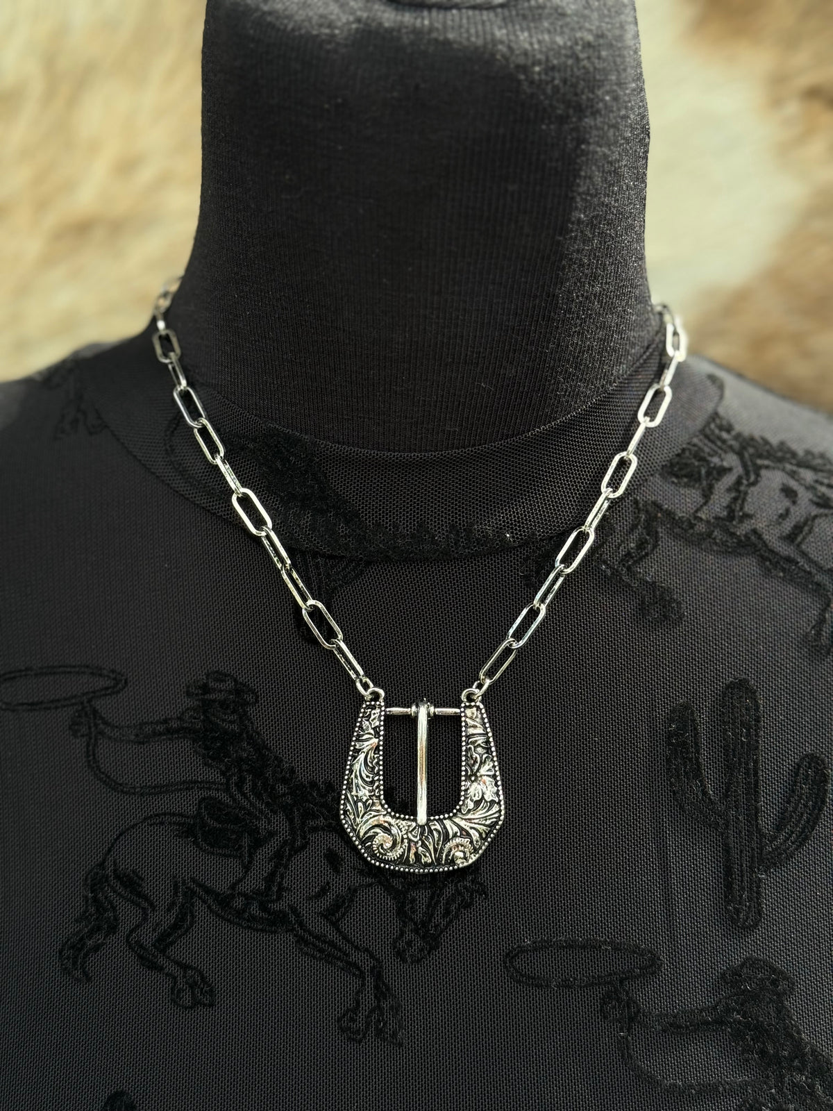 Blaze Buckle Necklace