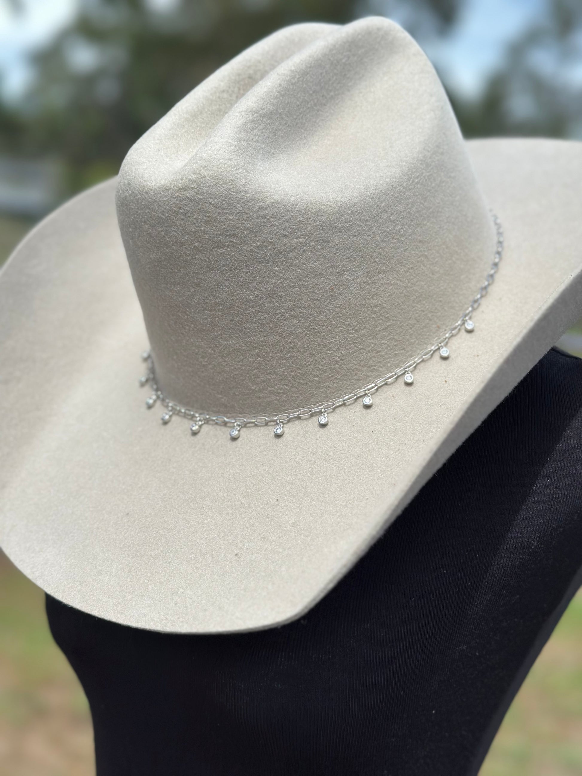 Lana Paperclip Rhinestone Hat Band