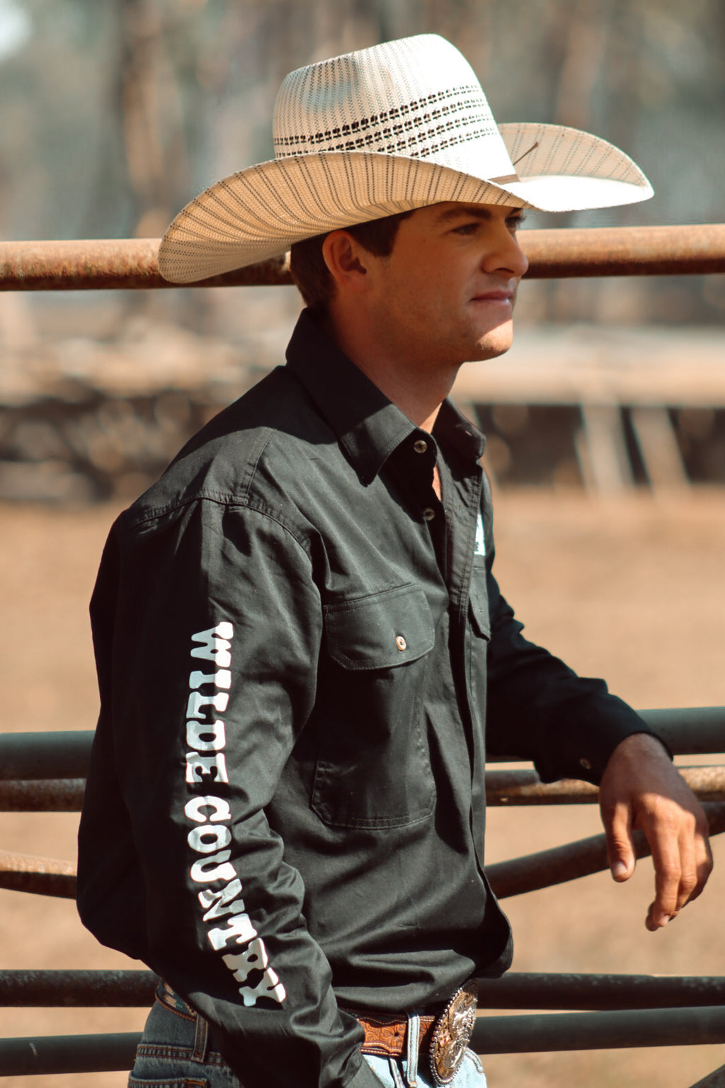 Wilde Country Open Front Shirt / BLACK
