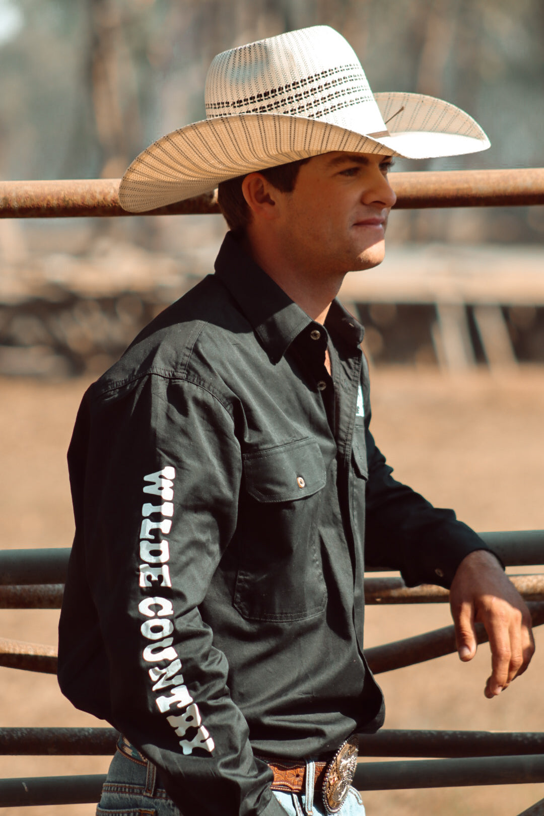 Wilde Country Open Front Shirt / BLACK