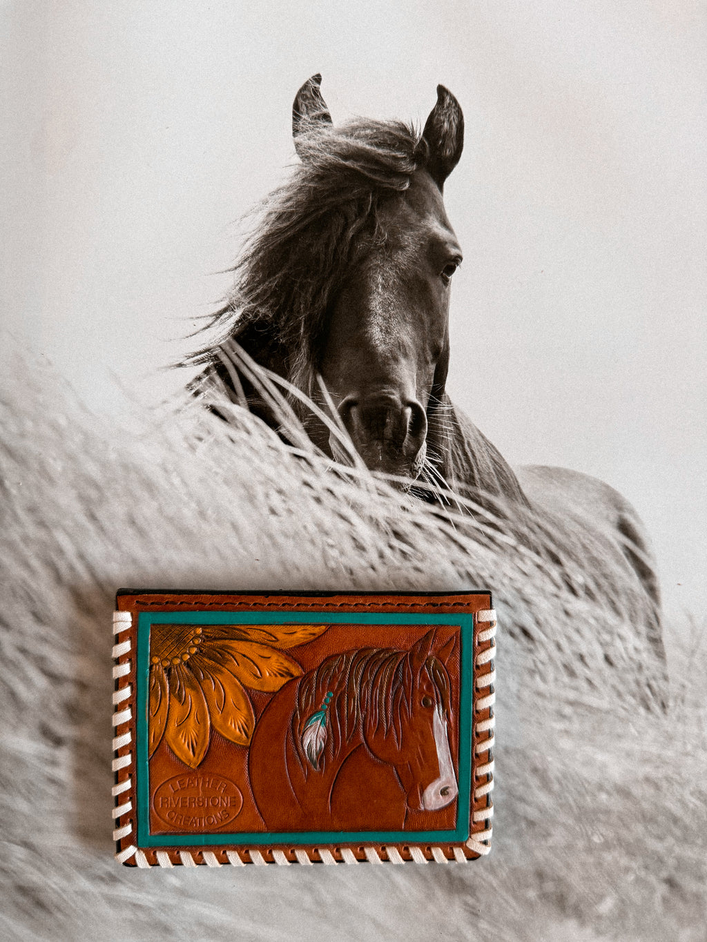 Leather Horse Card Keeper