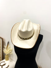 Load image into Gallery viewer, Leopard Cowboy Hat / IVORY
