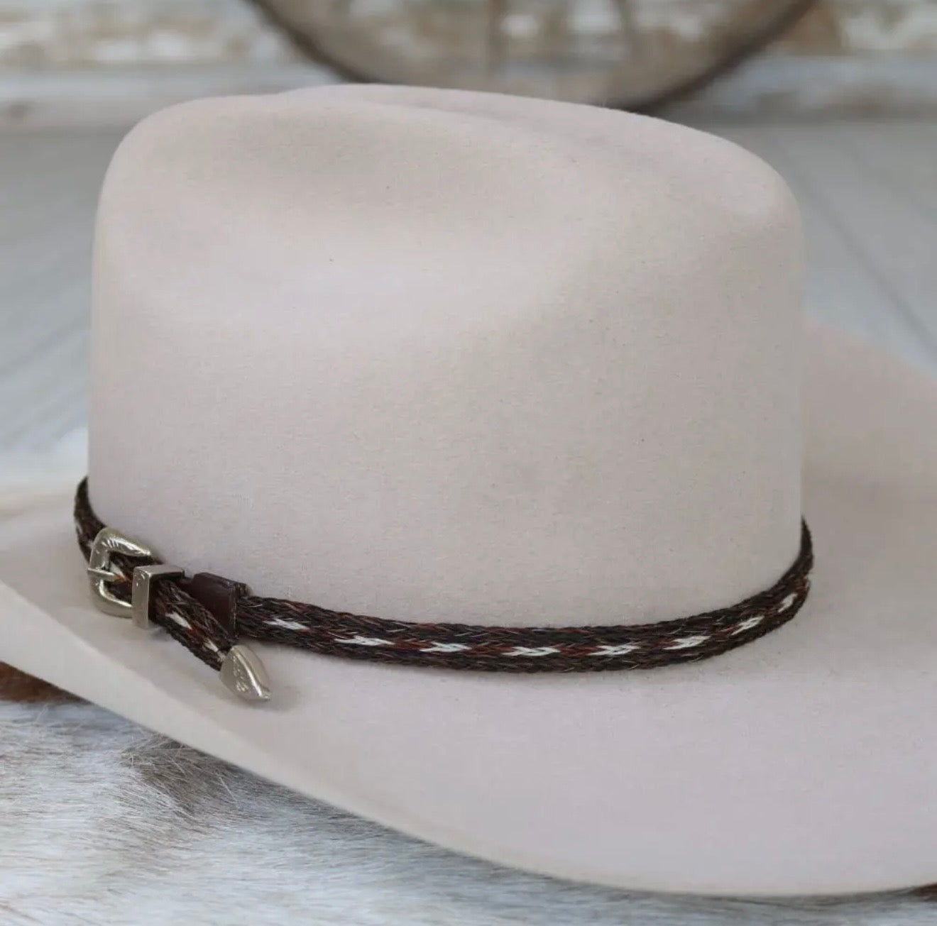 Stockman Horsehair Buckle Hat Band