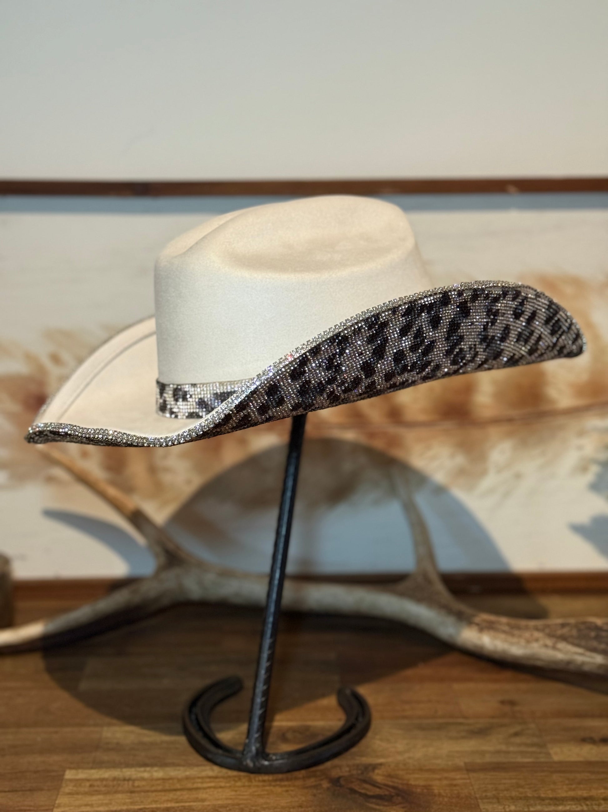 Leopard Cowboy Hat / IVORY