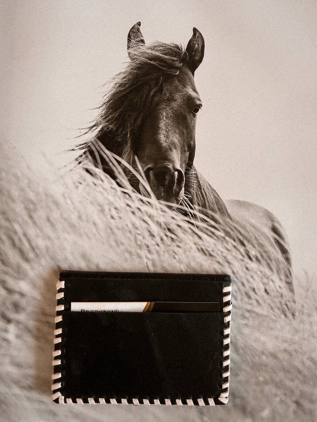 Leather Horse Card Keeper