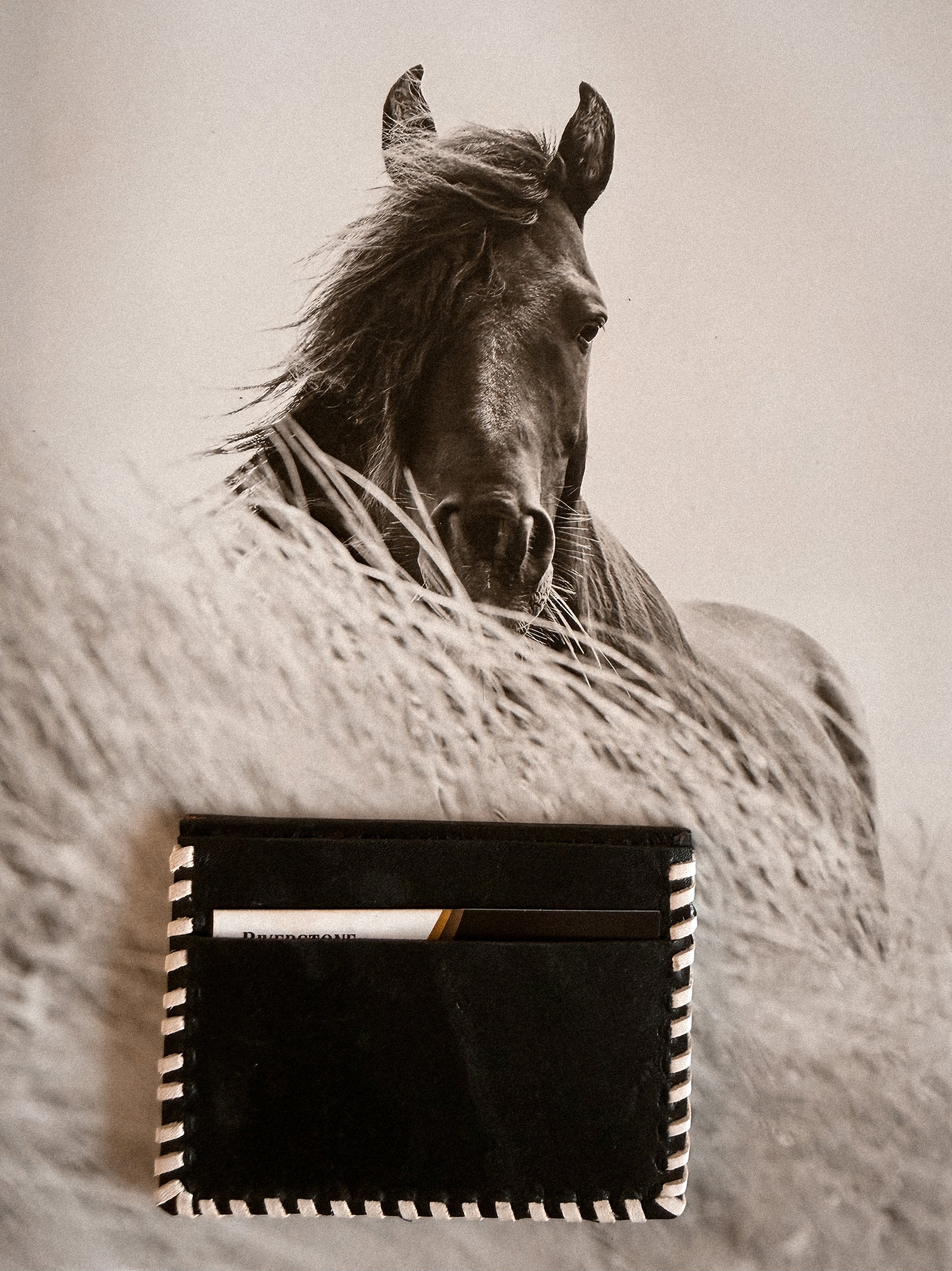 Leather Horse Card Keeper