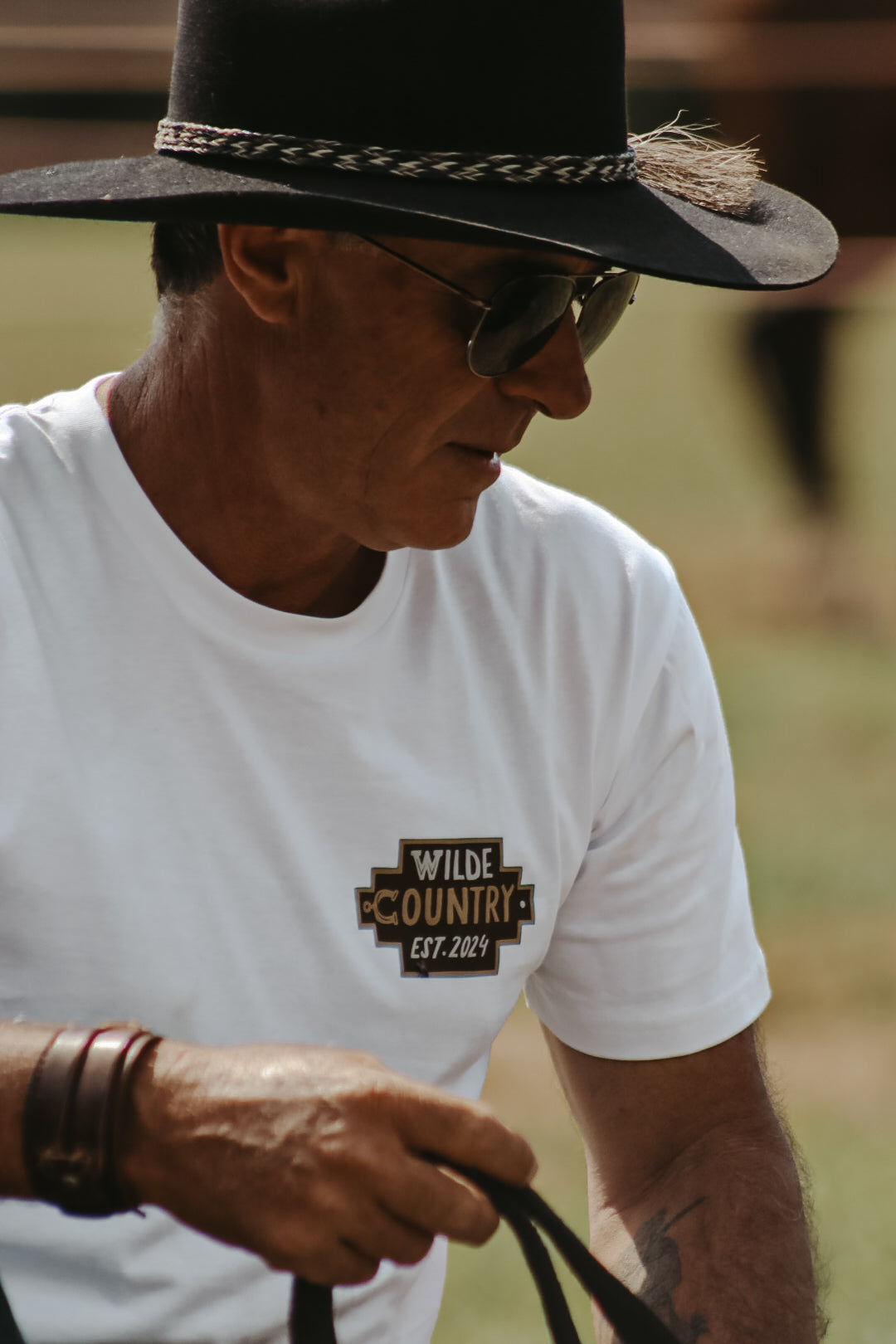 Men’s Wilde Country Aztec Tee / WHITE