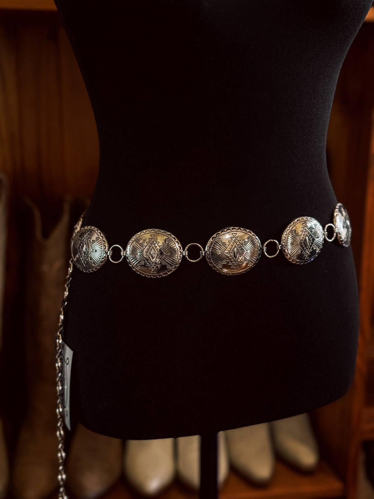 Aztec Concho Belt / SILVER