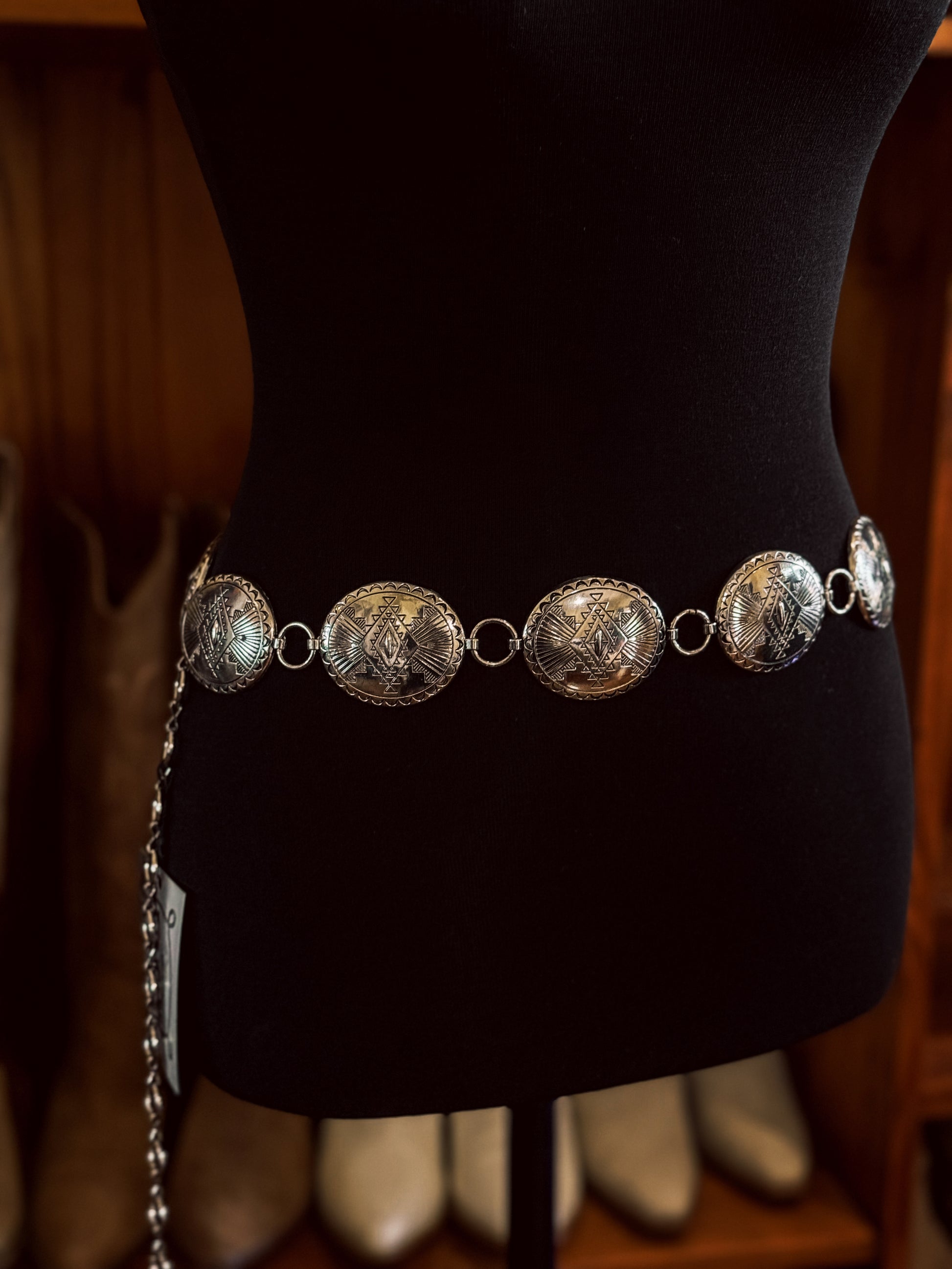 Aztec Concho Belt / SILVER