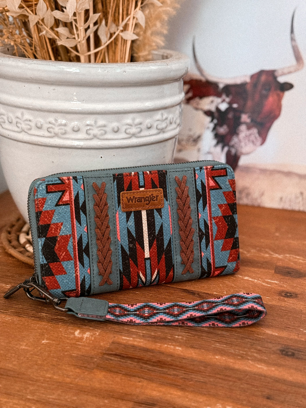 Wrangler Southwestern Art Print Wallet / JEAN