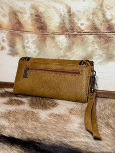Dallas Tooled Concho Wallet / LIGHT BROWN