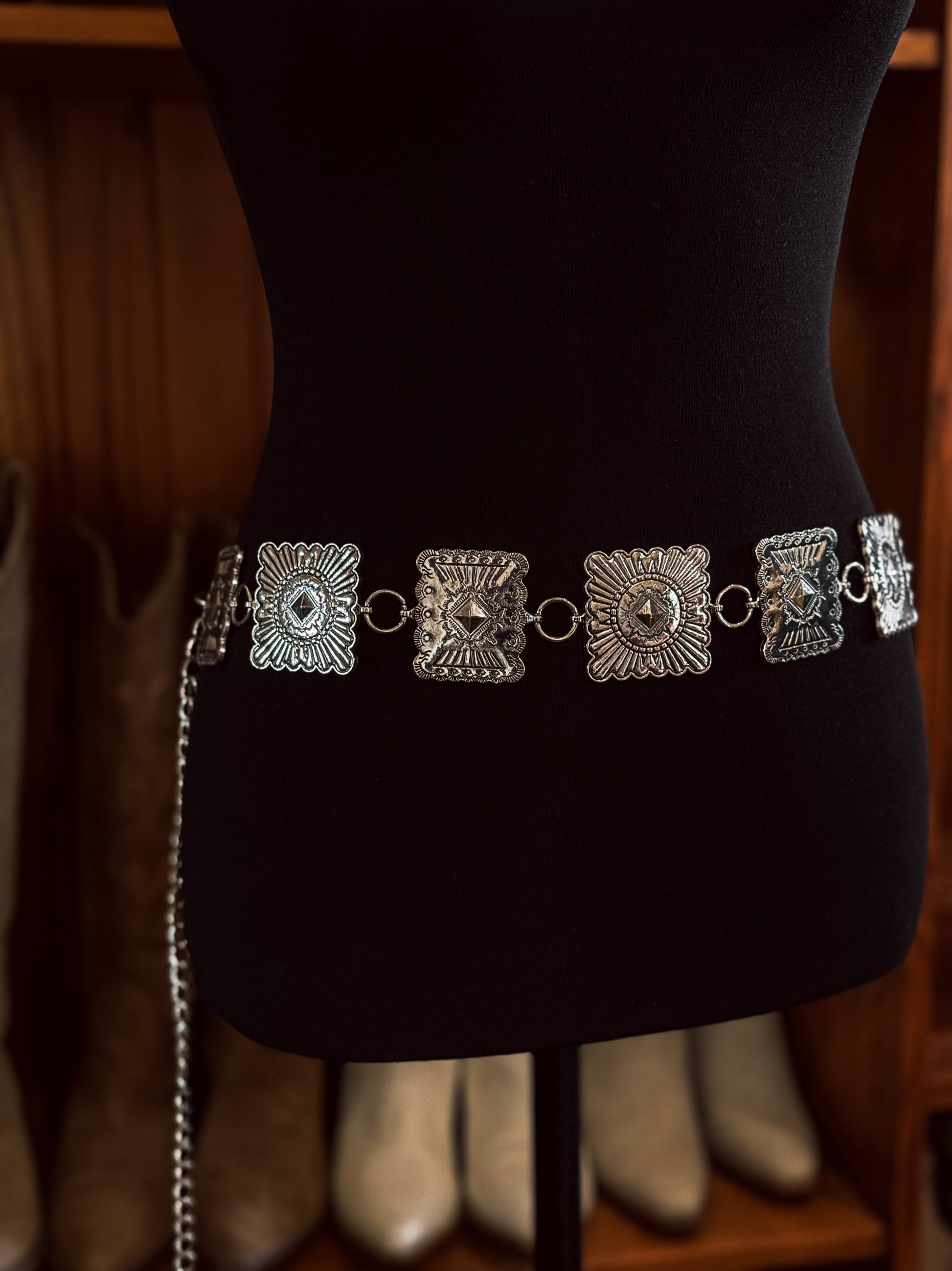 Square Up Concho Belt / SILVER