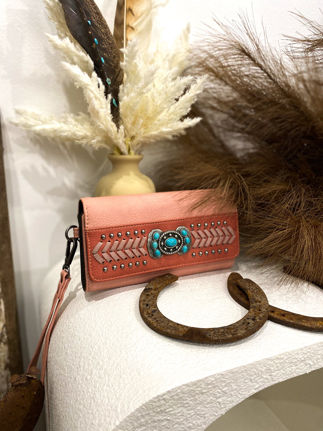 Montana West Concho Collection Wallet / PINK