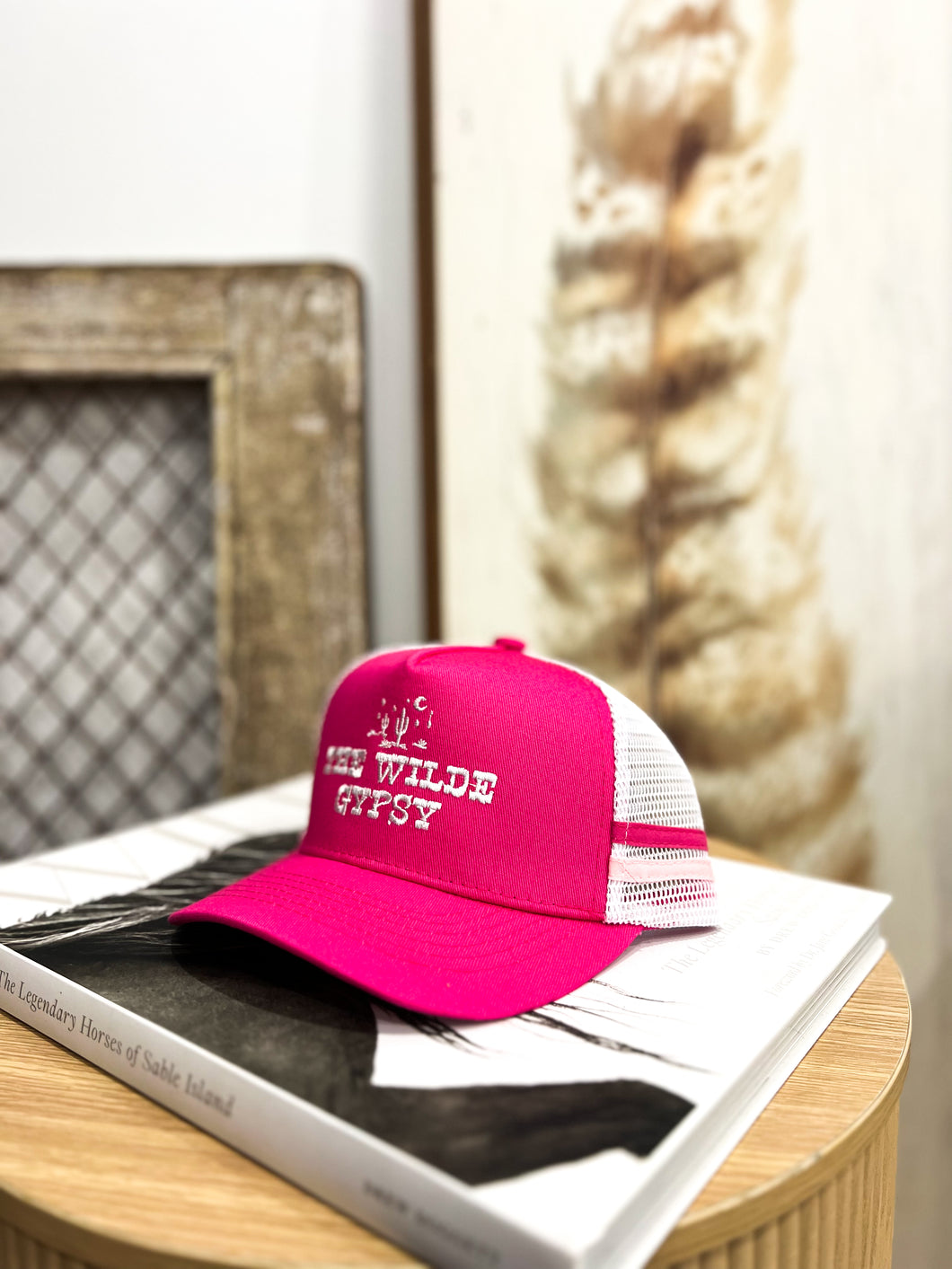 TWG Youth Trucker Cap / PINK LOGO