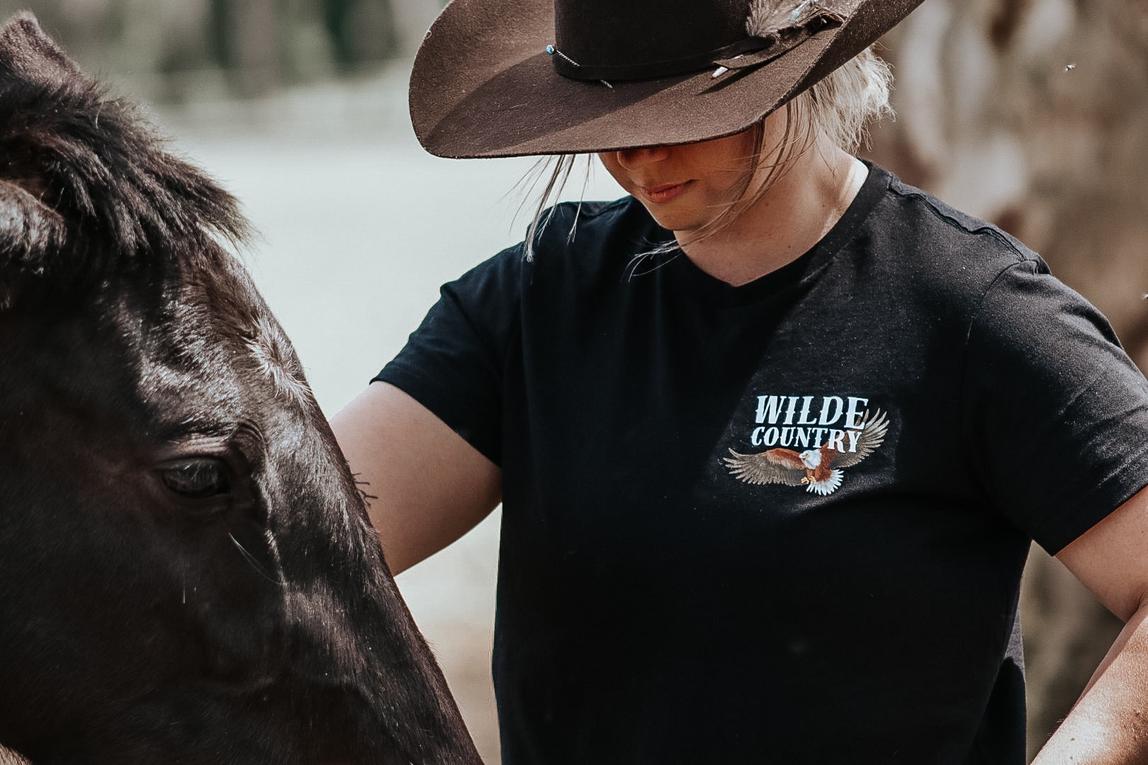 Women’s Wilde Country Eagle Tee / BLACK