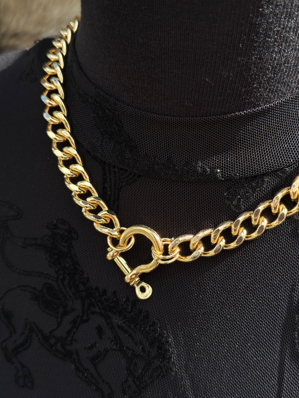 Gold Snaffle Chain Necklace