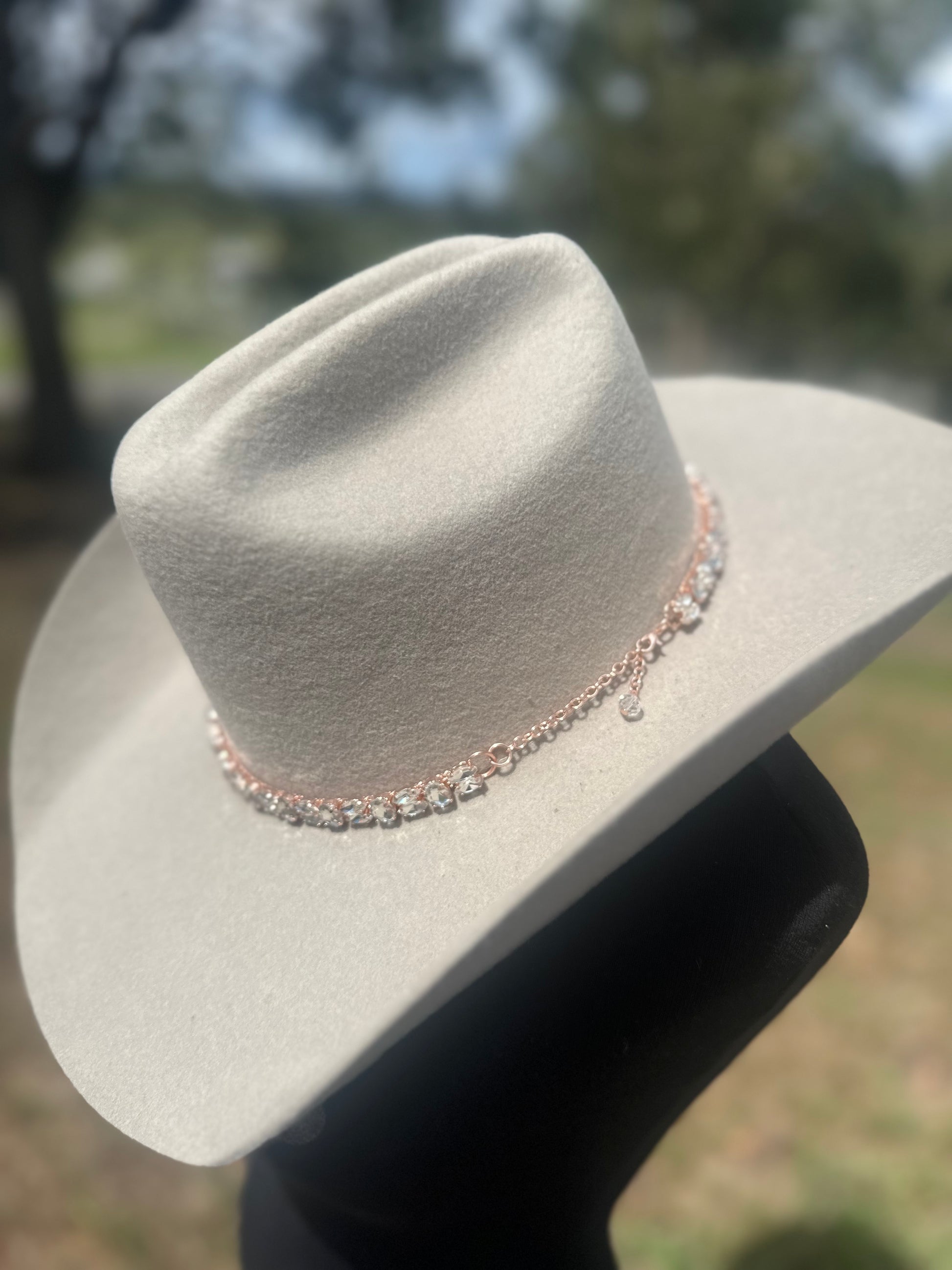 Kate Rose Gold Rhinestone Hat Band