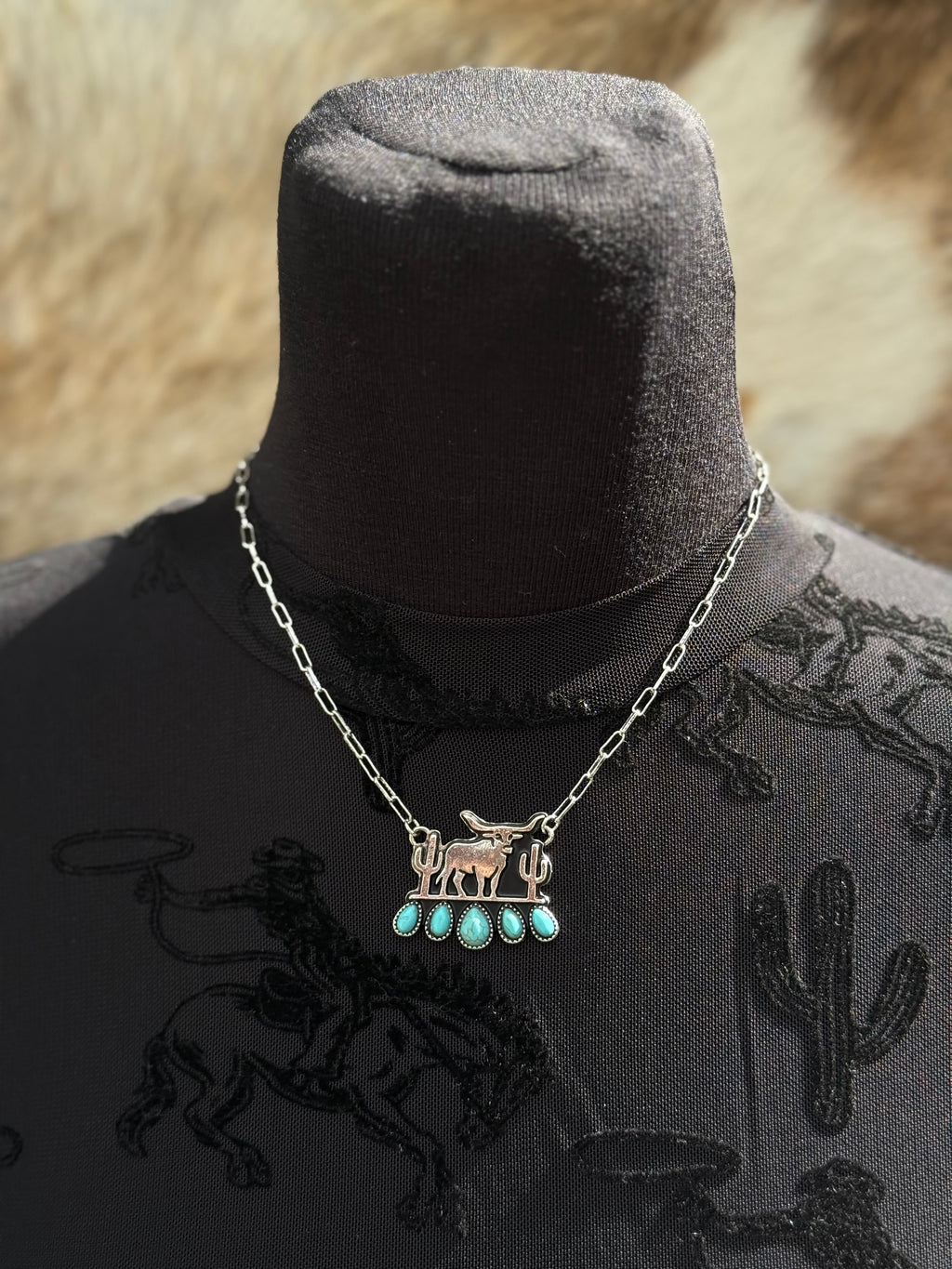 Desert Longhorn Necklace