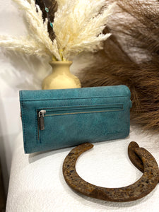 Montana West Concho Collection Wallet / TURQUOISE