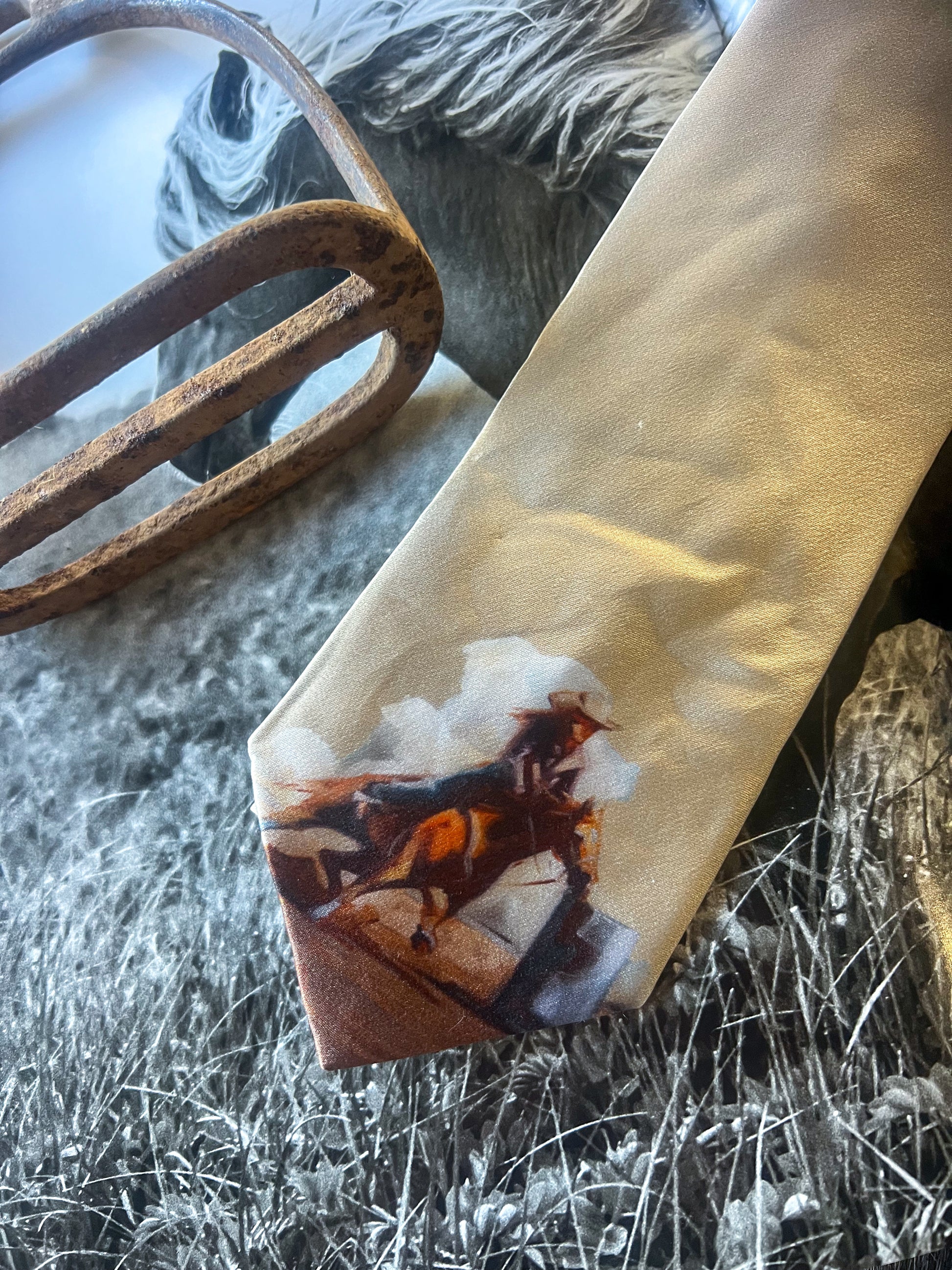 Barrel Champagne Silk Tie
