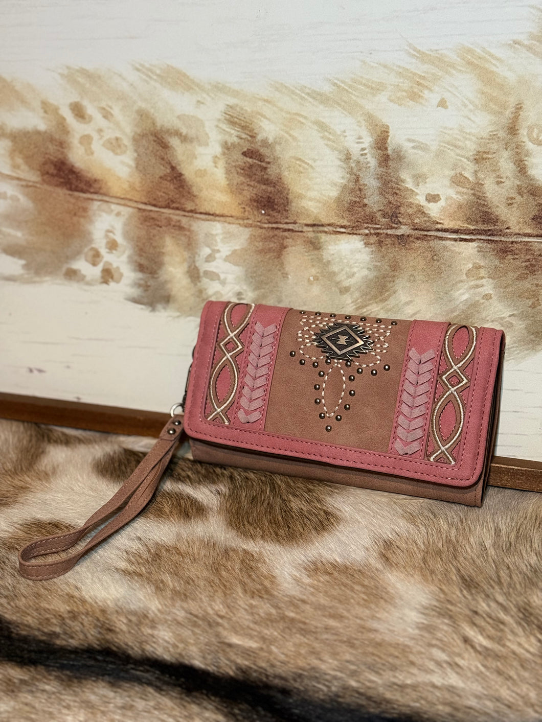 Miranda Boot Stitch Wallet / PINK