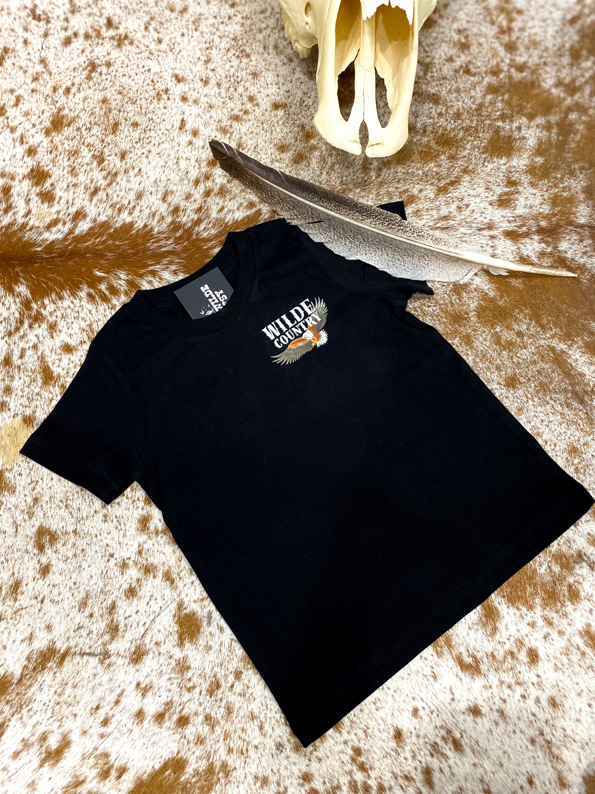 Kids Wilde Country Eagle Tee / BLACK