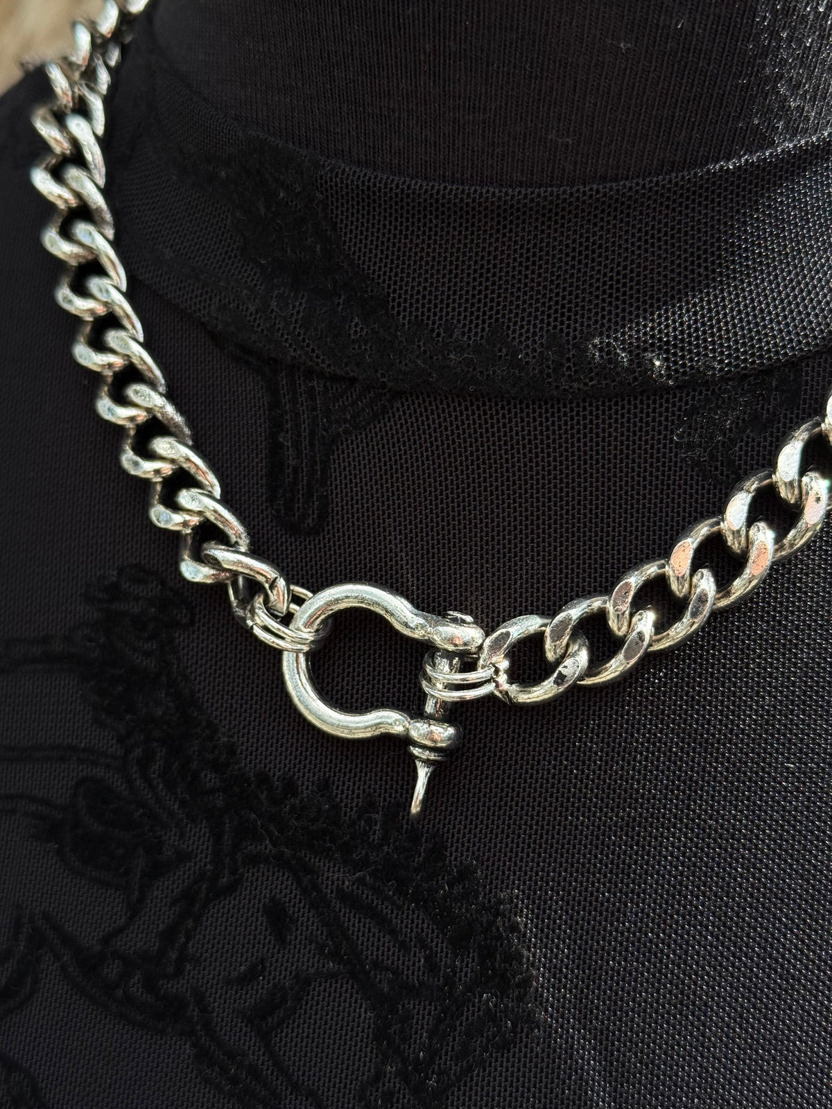 Silver Snaffle Chain Necklace