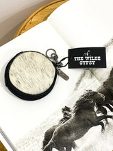 Load image into Gallery viewer, Wrangler Genuine Hair On Cowhide Circular Coin Pouch Bag Charm / BLACK #1
