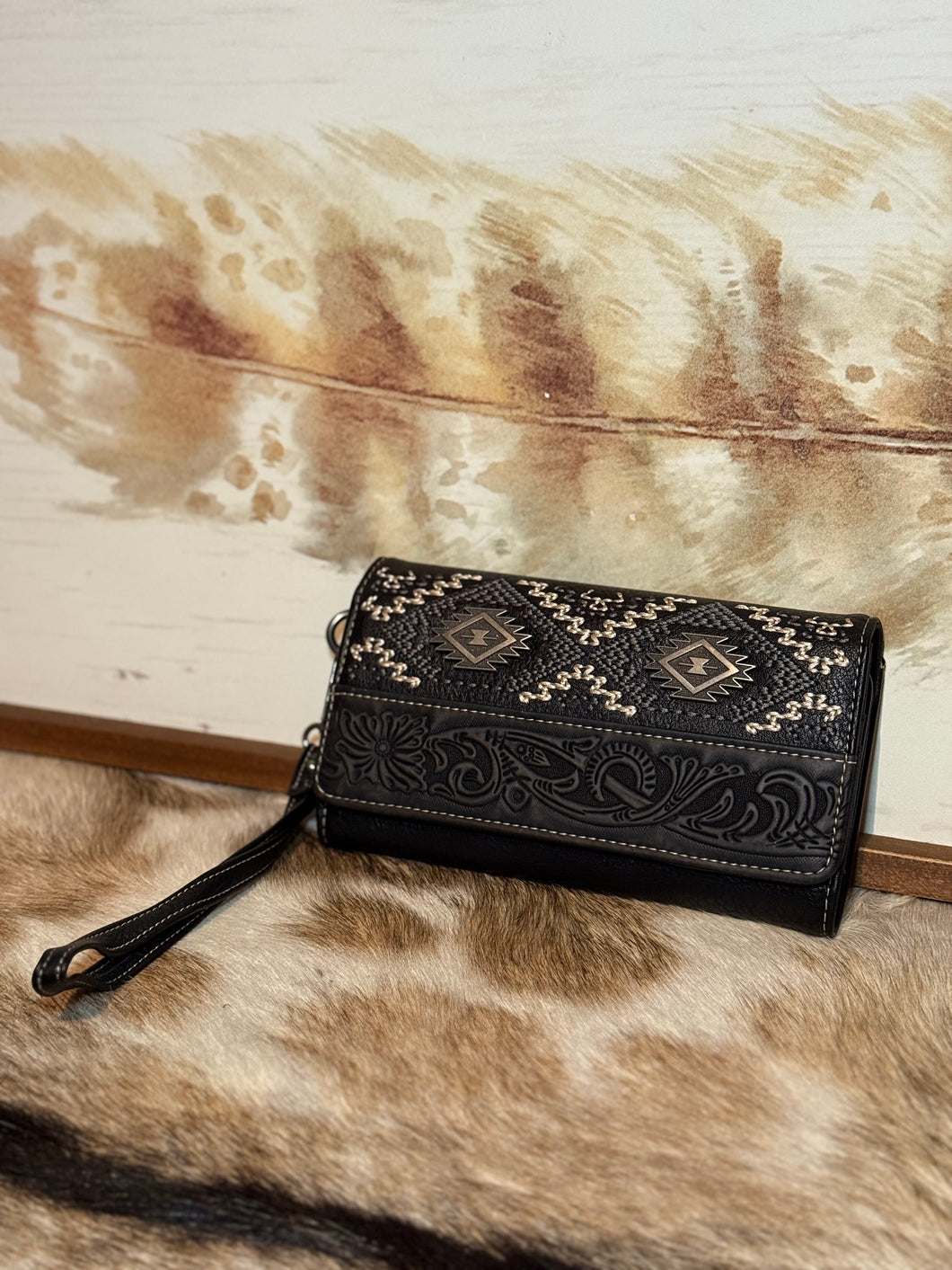 Dusty Aztec Wallet / BLACK