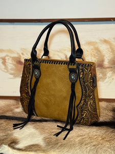 Houston Tooled Tote/Crossbody / LIGHT BROWN