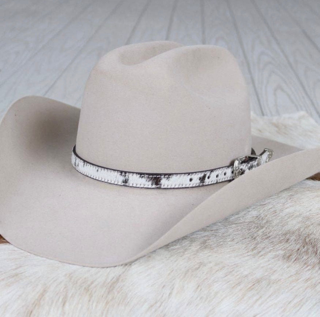 Stockton Cowhide Buckle Hat Band