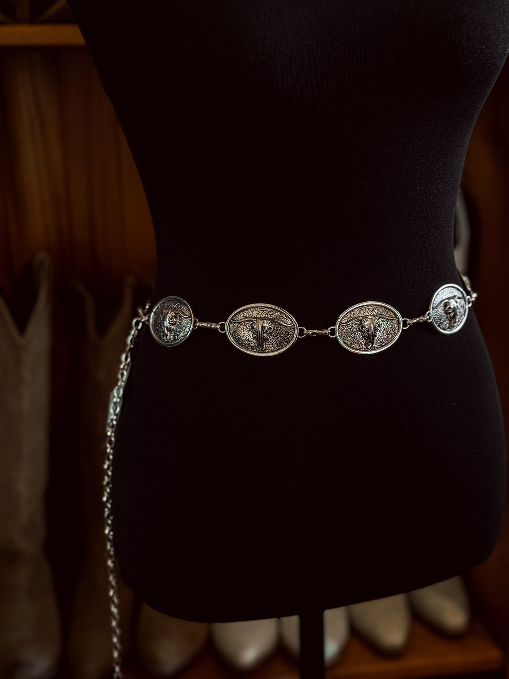 Steer Concho Belt / SILVER