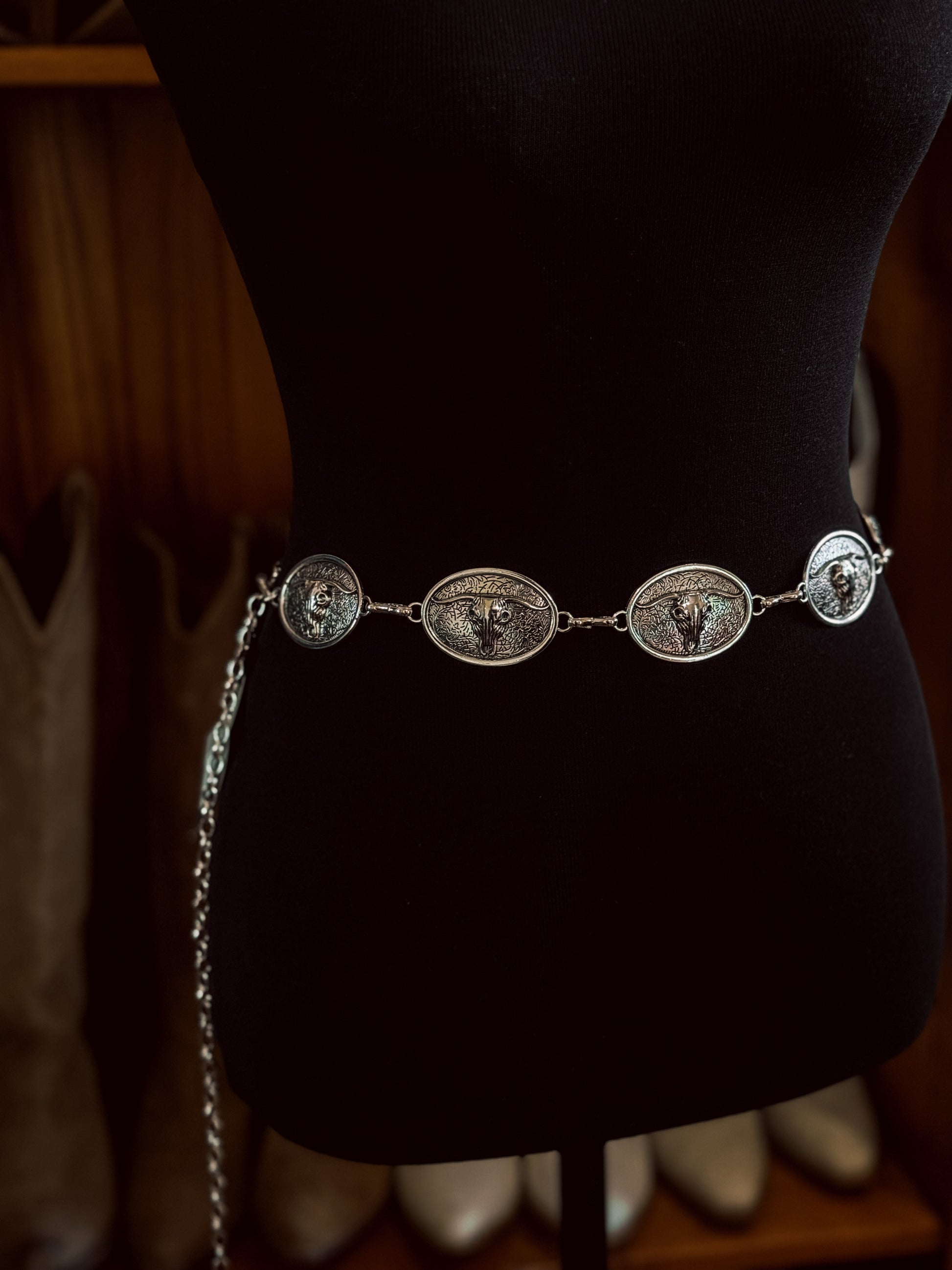 Steer Concho Belt / SILVER