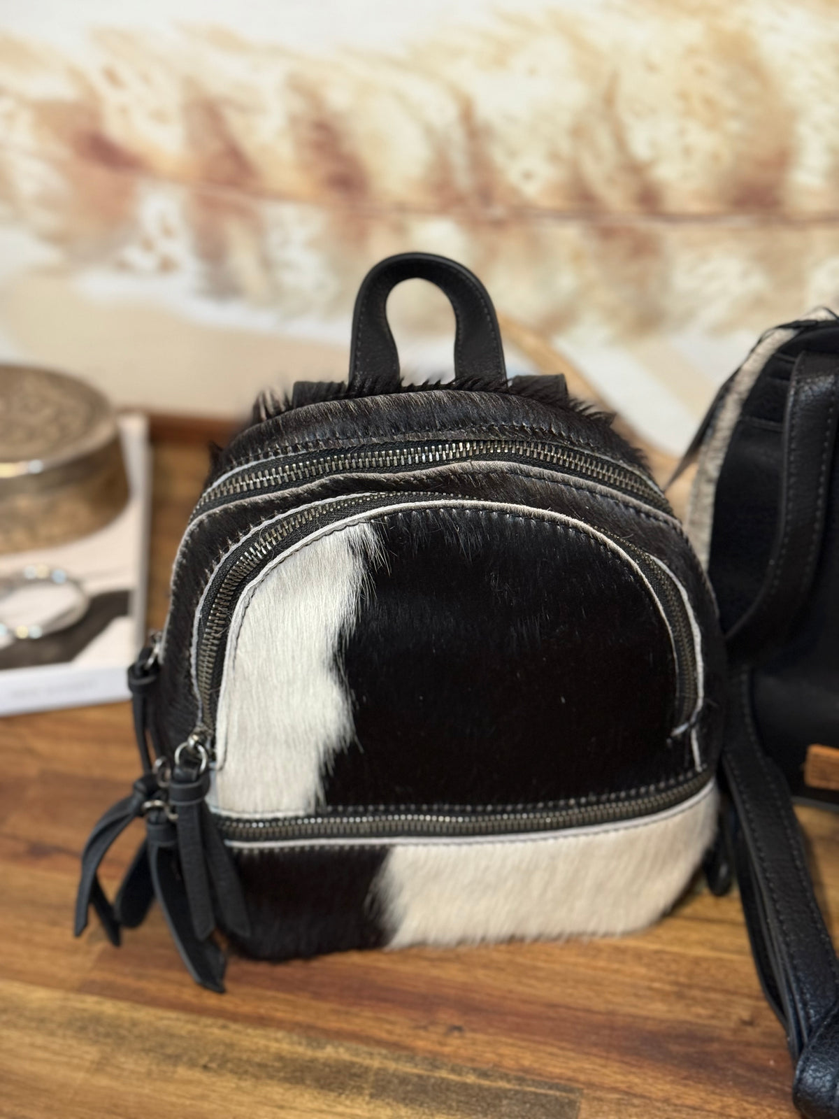 Trinity Ranch Mini Cowhide Back Pack / BLACK #2