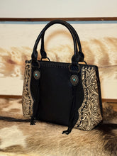 Load image into Gallery viewer, Houston Tooled Tote/Crossbody / BLACK

