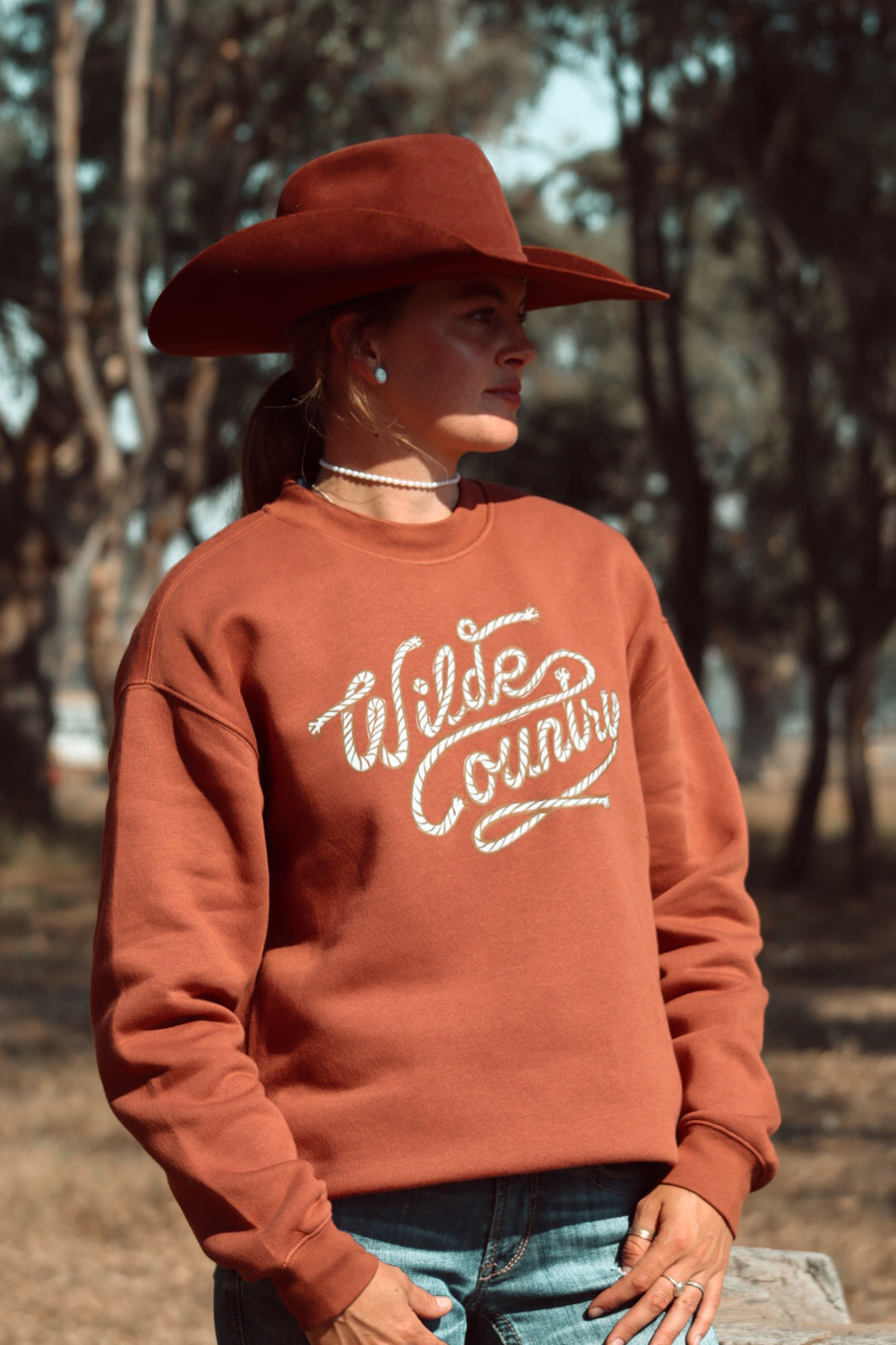 Wilde Country Lasso Crewneck / CLAY