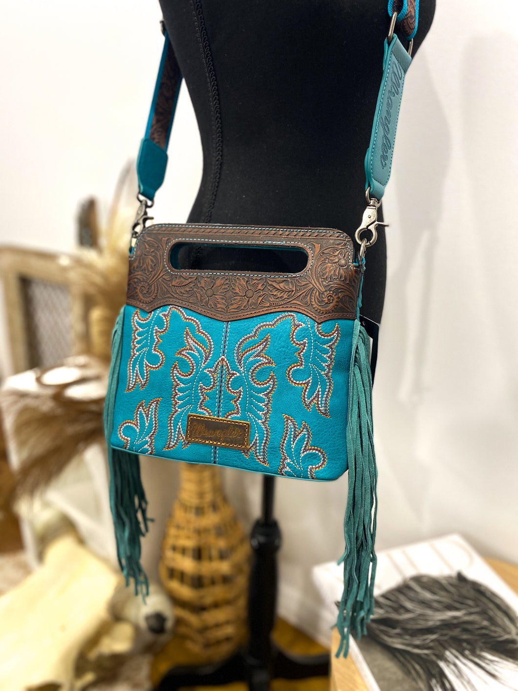 Wrangler Boot Stitch Tote / TURQUOISE