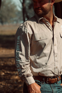 Wilde Country Open Front Shirt / CLAY