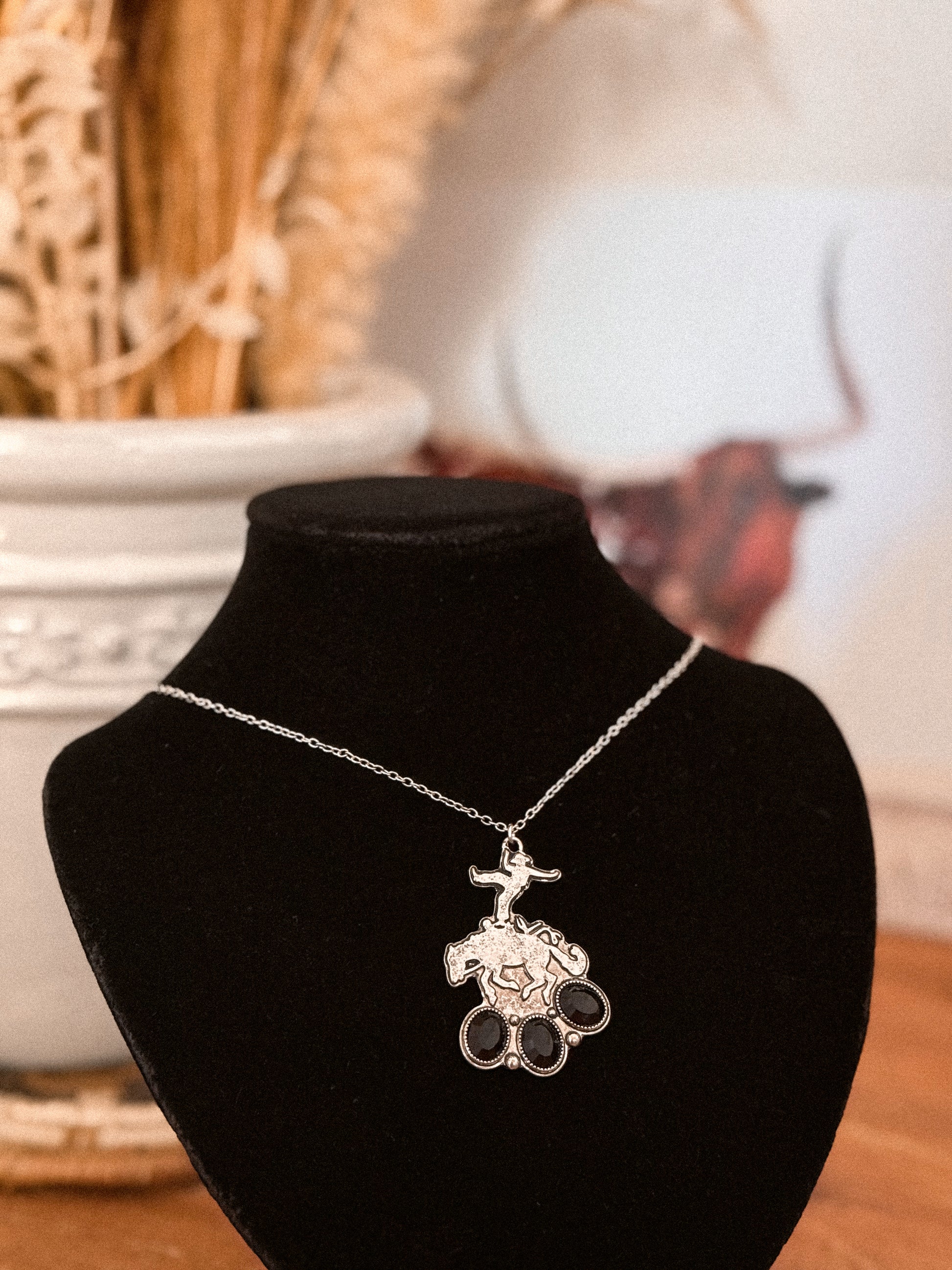 Rowdy Cowboy Necklace / BLACK