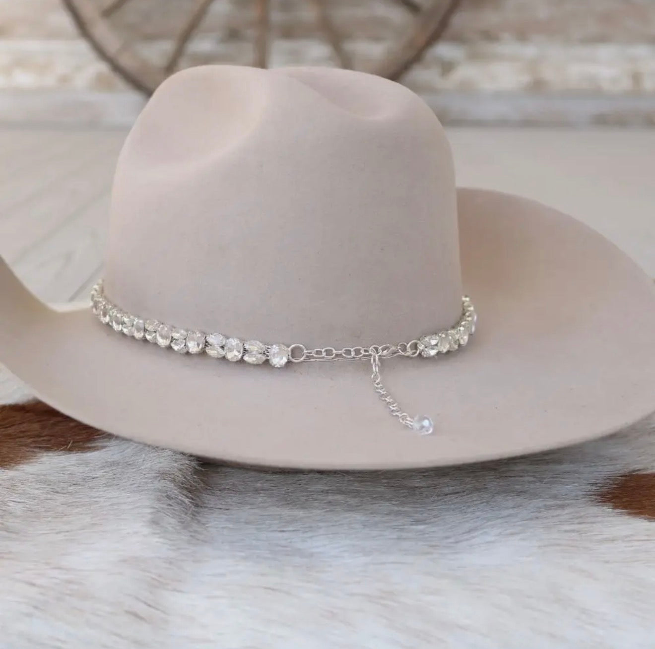 Kate Rhinestone Hat Band / SILVER