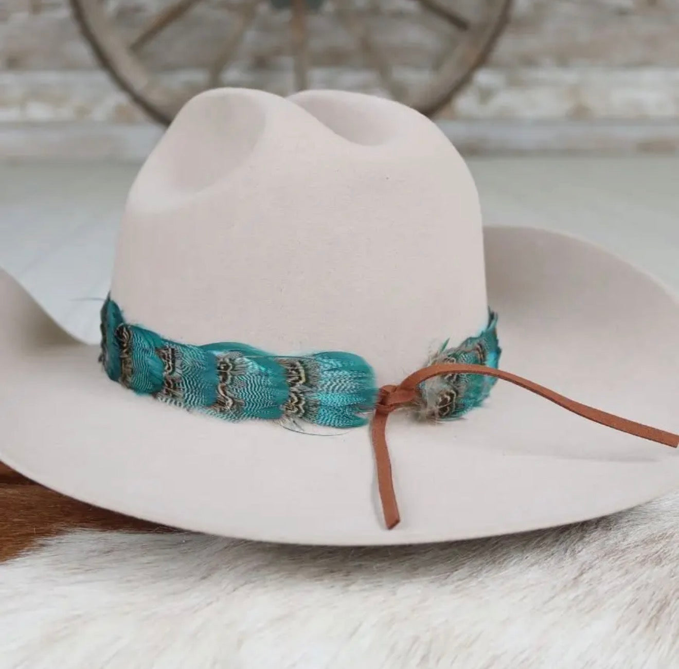 Pearl Feather Hat Band