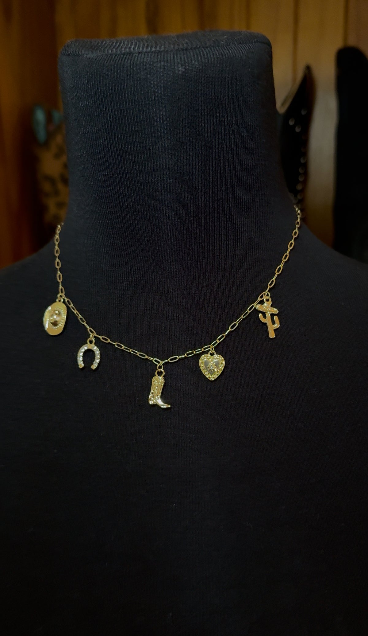 Cowboy Charm Necklace / GOLD