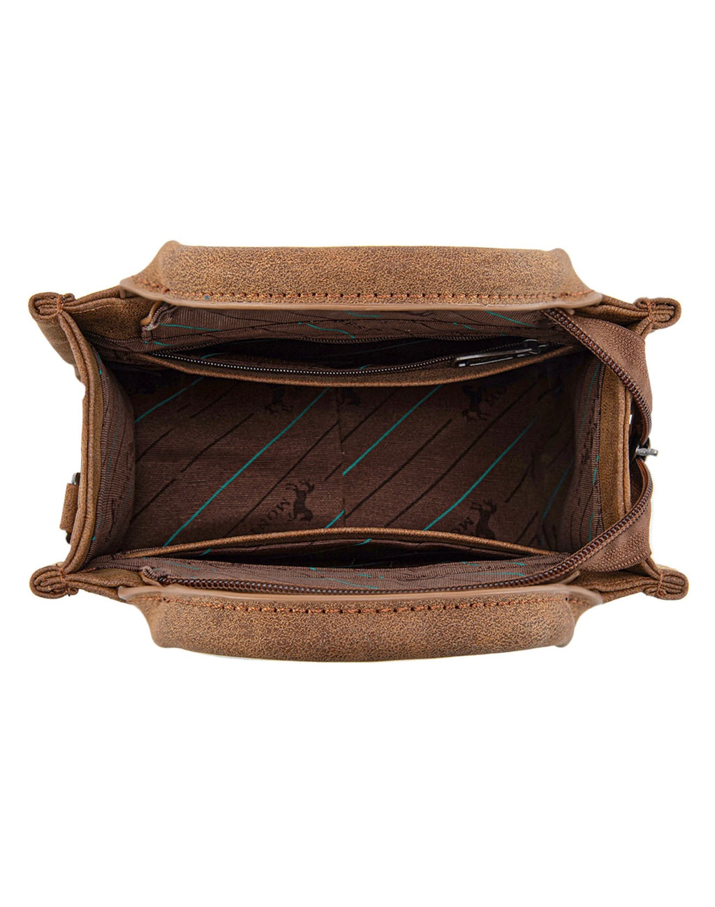 Spur Embroidered Mini Tote / BROWN