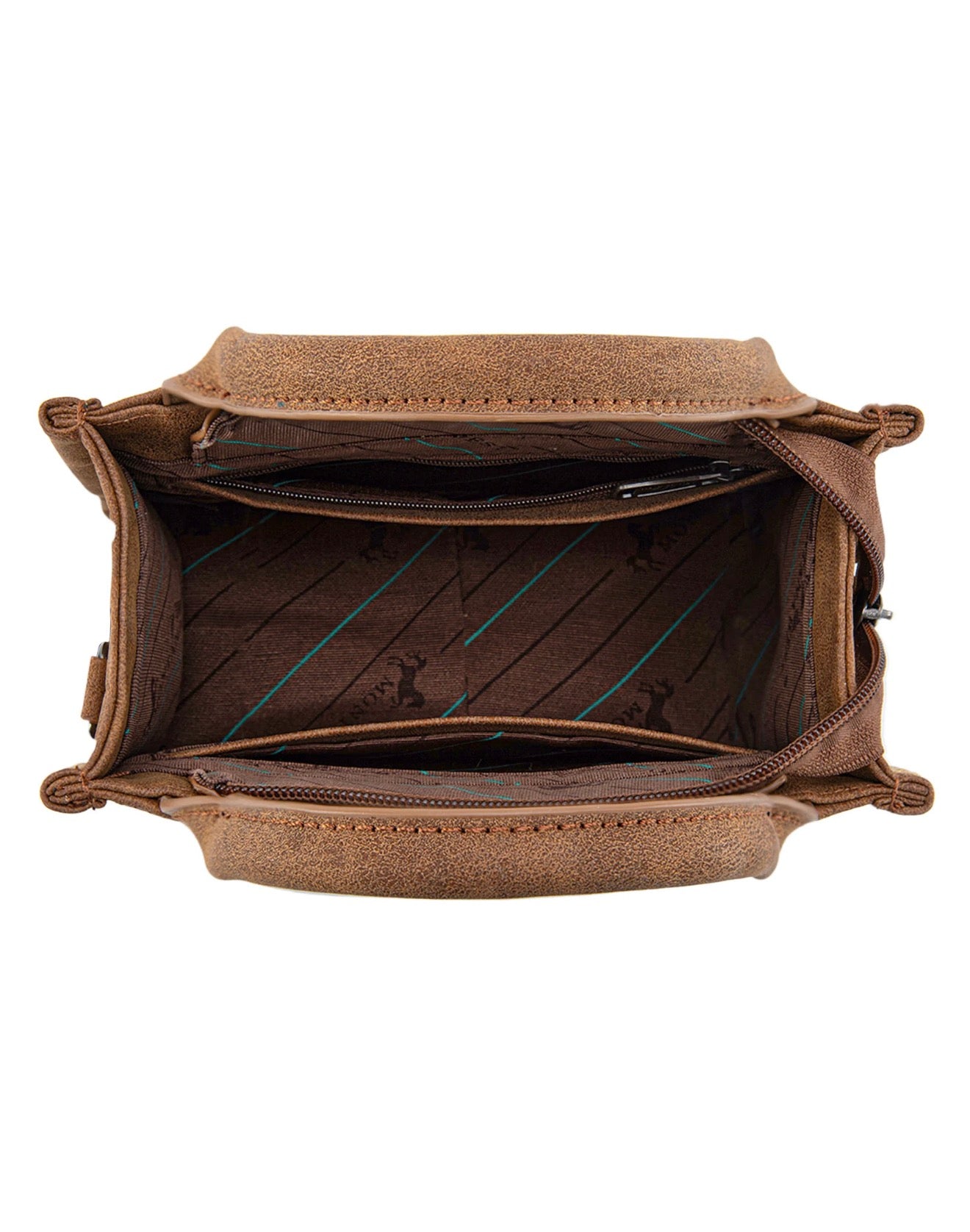 Spur Embroidered Mini Tote / BROWN