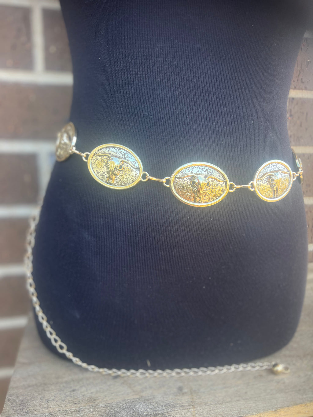 Steer Concho Belt / GOLD