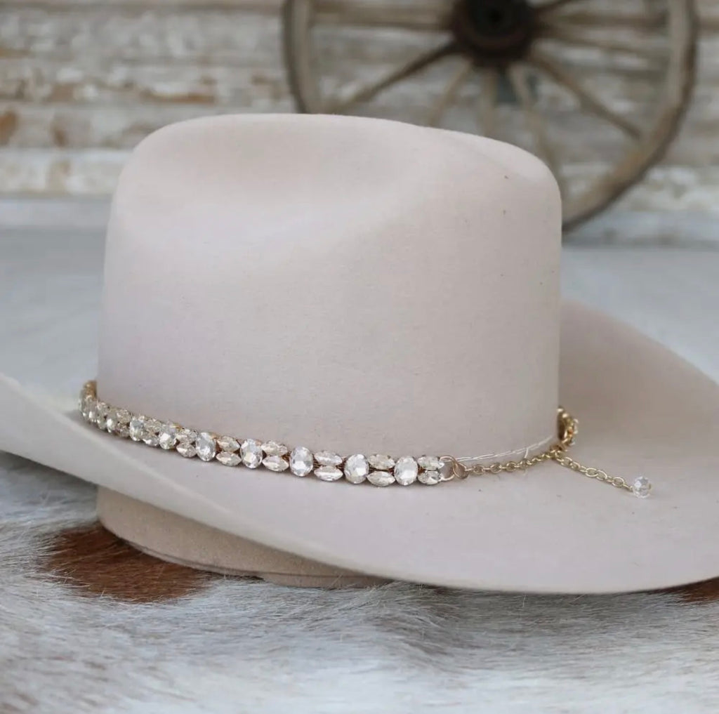 Kate Rhinestone Hat Band / GOLD