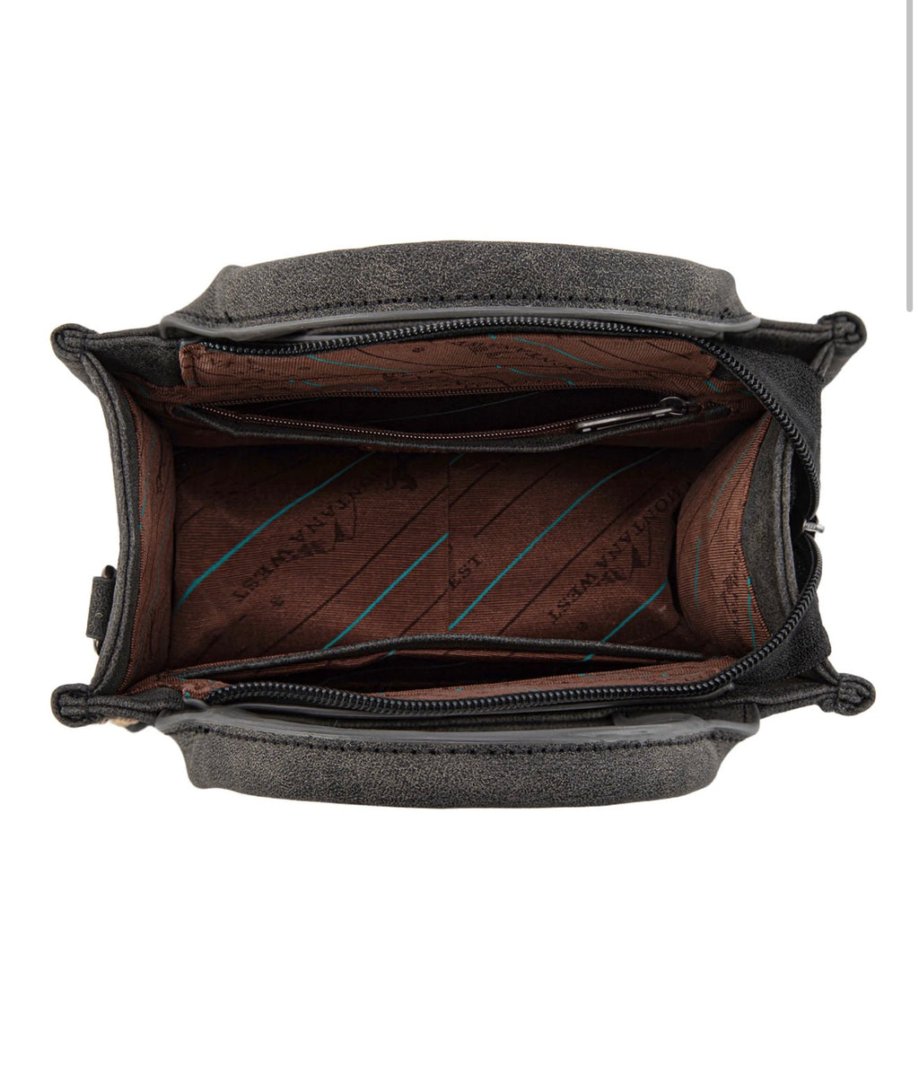 Spur Embroidered Mini Tote / BLACK